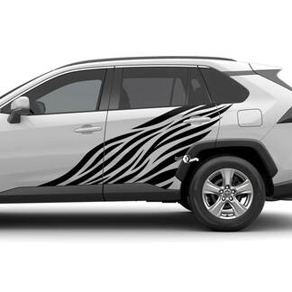 Zijvlam Grafisch Vinyl Decal Grafische sticker geschikt voor Toyota RAV4
