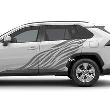 Zijvlam Grafisch Vinyl Decal Grafische sticker geschikt voor Toyota RAV4
 3