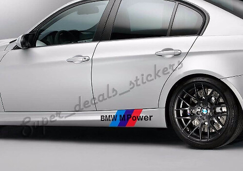 M Power stijl zijschort vinyl decal set voor BMW