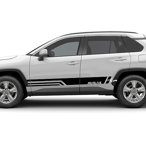 Zijvleugelstrepen Grafische vinylsticker Grafische sticker geschikt voor Toyota RAV4
