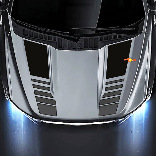 Vinylsticker met dubbele racestrepen voor motorkap voor Musclecar truck 2021+