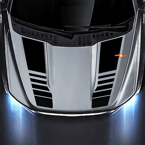 Dubbele Stroboscoop Strepen Motorkap Vinyl Decal Set voor Musclecar truck 2021+