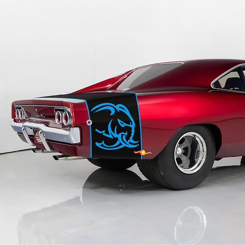 Hellephant 1968 Dodge Charger strepen voor 1968 1969 1970 Dodge Charger R/T streepkit

