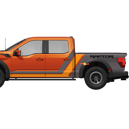 Grafische strepen aan de zijkant voor Ford F150 F-150 Raptor
