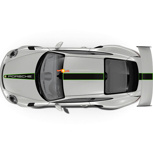 Porsche Stickers Motorkap en Dak Kofferbak Porsche 911 GT3 Racing Edition Strepen Kit Sticker Sticker
