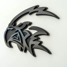 Aangepaste 3D-badge Trackhawk Hellhawk zwart logo Fender badges embleem
 5