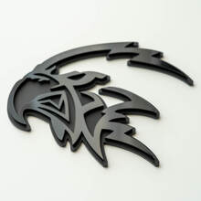 Aangepaste 3D-badge Trackhawk Hellhawk zwart logo Fender badges embleem
 8