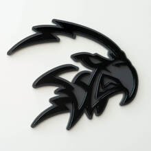 Aangepaste 3D-badge Trackhawk Hellhawk zwart versus grijs logo Fender badges embleem
 4