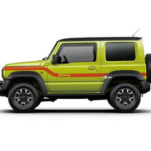 Paar Suzuki JIMNY zijstrepen deuren voorspatbord achterspatbord sticker logo lijnen stickerafbeeldingen
 3