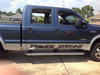Power Stroke paar Deurbanner vinyl sticker sticker Past op: Ford Superduty Truck