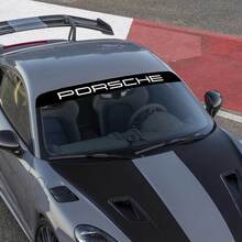 Porsche logo voorruit met achtergrondstrepen kit stickersticker
 2
