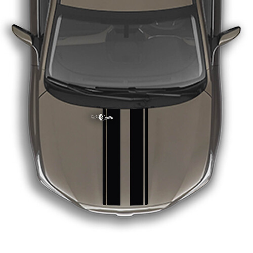 Hood Dual Stripes Vinyl Decal Graphics Sticker geschikt voor Suba Outback
