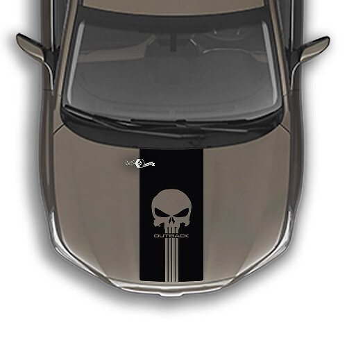 Hood Stripe Punisher Vinyl Decal Graphics Sticker geschikt voor Suba Outback 2
