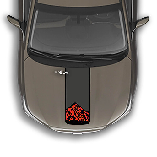 Hood Stripe Mountains Vinyl Decal Graphics Sticker geschikt voor Suba Outback
