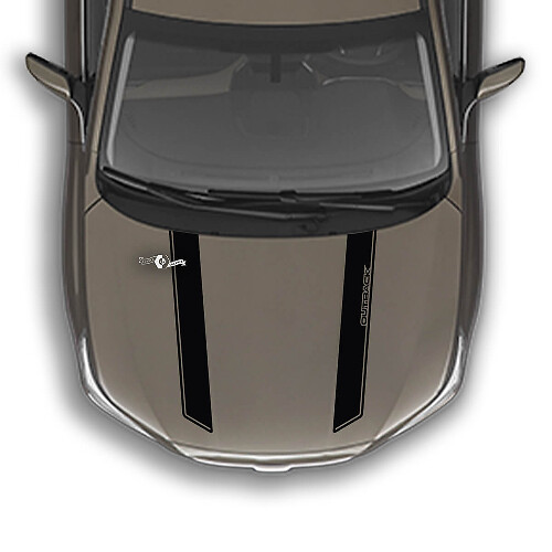 Hood Two Stripes Pin stripe Vinyl Decal Graphics Sticker geschikt voor Suba Outback
