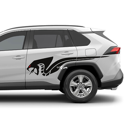 Snake Cobra Red Eye zijdeuren universele kap Vinyl Decal grafische Sticker
