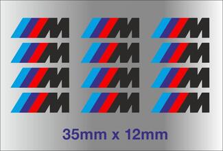 BMW M remklauw maat M3 M5 M6 325 328 540 sticker
