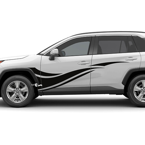 Side Wave-strepen Grafische vinylsticker Grafische sticker geschikt voor Toyota RAV4
