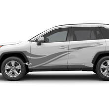 Side Wave-strepen Grafische vinylsticker Grafische sticker geschikt voor Toyota RAV4
 3