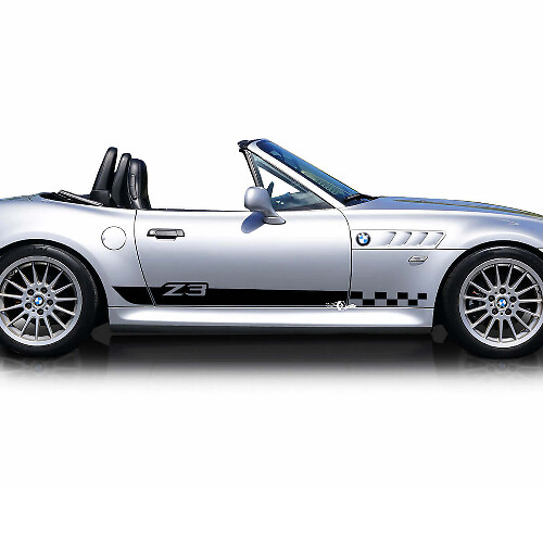 Z3 Logo Zijklep Ruitstreep Vinyl Stickers Set voor BMW Z3
