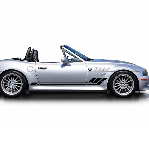 Paar BMW Z3 vleugelstrepen zijdeuren vinyl sticker
