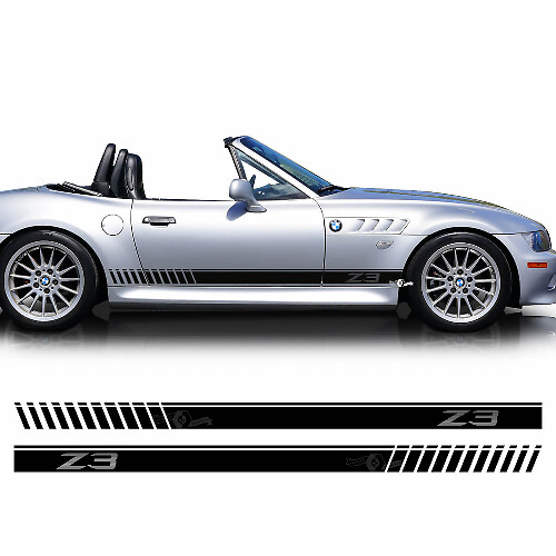 Paar BMW Z3 stroboscoopstrepen zijdeuren vinyl sticker
