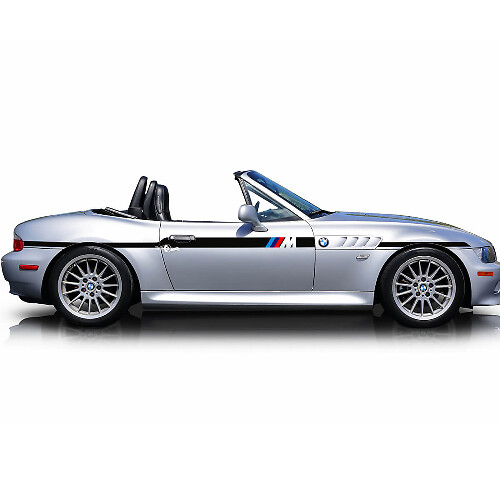 Paar BMW Z3 M strepen zijdeuren vinyl sticker
