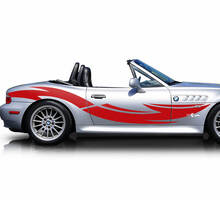 Paar BMW Z3 en andere modellen tribal zijdeuren vinyl sticker sticker 2
 2