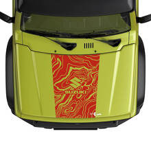 Suzuki JIMNY motorkap Topografische Kaart Logo sticker grafische opdruk
 2