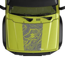 Suzuki JIMNY motorkap Topografische Kaart Logo sticker grafische opdruk
 3