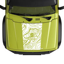 Suzuki JIMNY motorkap Topografische Kaart Logo sticker grafische opdruk
 4