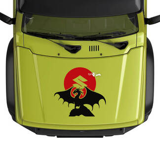 Suzuki JIMNY Hood Dragon op Sun Logo-embleemstickerafbeeldingen
 1