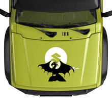 Suzuki JIMNY Hood Dragon op Sun Logo-embleemstickerafbeeldingen
 4