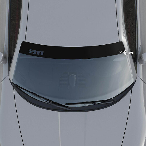 911 Logo Voorruit Banner Vinyl Decal voor Porsche 911