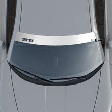 Porsche 911 Logo voorruit met achtergrondstrepen Kit stickersticker
 3