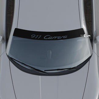 Porsche 911 Carrera Logo voorruit met achtergrondstrepen Kit stickersticker
 1