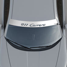 Porsche 911 Carrera Logo voorruit met achtergrondstrepen Kit stickersticker
 3