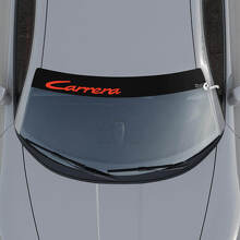 Porsche Carrera Logo Voorruit met Achtergrondstrepen Kit Sticker
 2