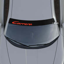 Porsche Carrera Logo Voorruit met Achtergrondstrepen Kit Sticker
 2