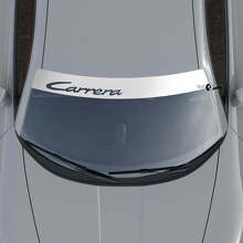 Porsche Carrera Logo Voorruit met Achtergrondstrepen Kit Sticker
 3