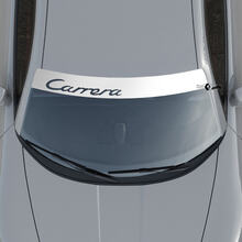 Porsche Carrera Logo voorruit met achtergrondstrepen Kit stickersticker
 5
