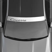 Porsche Cayenne-logo voorruit met achtergrondstrepenset stickersticker
 2