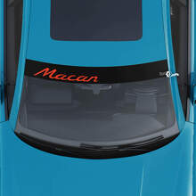 Porsche Macan Logo Voorruit met Achtergrondstrepen Kit Decal Sticker
 2