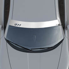 911 Logo Voorruit met Achtergrondstrepen Kit Decal Sticker 2 Voor Porsche 911 2