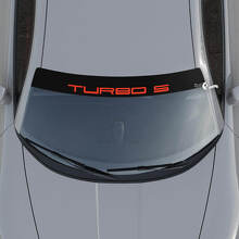 Turbo S Lettering Logo Voorruit met Achtergrond Strepen Kit Decal Sticker 2 Voor Porsche Turbo S 2