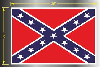 Algemene lee-vlaggen van de Geconfedereerde Staten van Amerika 24 inch x 36 inch vinyl sticker
