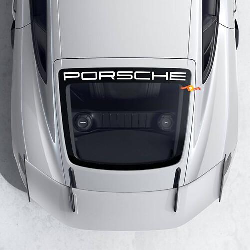 Achterruit Porsche Logo 718 Cayman GT4 RS sticker

