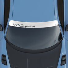 Porsche Turbo GT-logo voorruit met achtergrondstrepen Kit stickersticker
 2