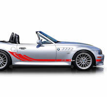 Paar BMW onderste paneel Triple Wing strepen zijdeuren vinyl sticker
 2