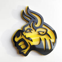 Aangepaste 3D Badge Bull Angry logo Fender Badges embleem
 2